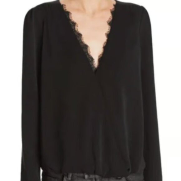 Cooper & Ella Black Livia Wrap Top, Small, Black - Picture 5 of 8